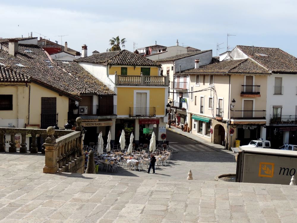 View of Plaza from Monastery stairs